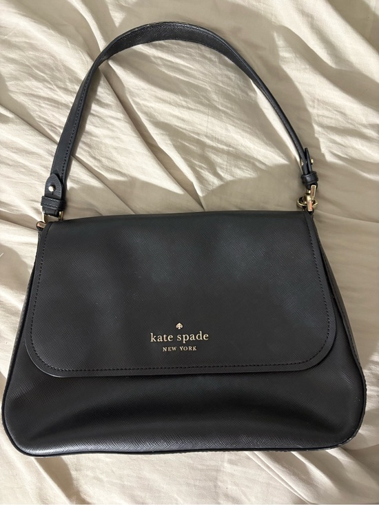 kate spade Handbags - kate spade Black Leather Shoulder Bag with Gold Logo